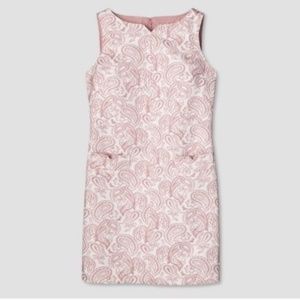 NWT Victoria Beckham blush jacquard shift dress